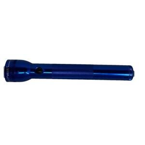 Mag-Lite 10" 2D Cell Battery Blue Flashlight Maglite, Made In USA, Working GC